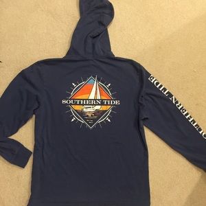 EUC Southern Tide long sleeve hooded t shirt